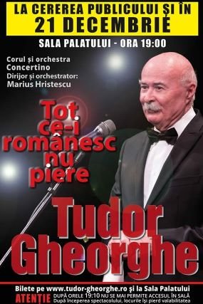 "TOT CE-I ROMANESC NU PIERE" se reia si in data de 21 decembrie 2018 - la Sala Palatului.