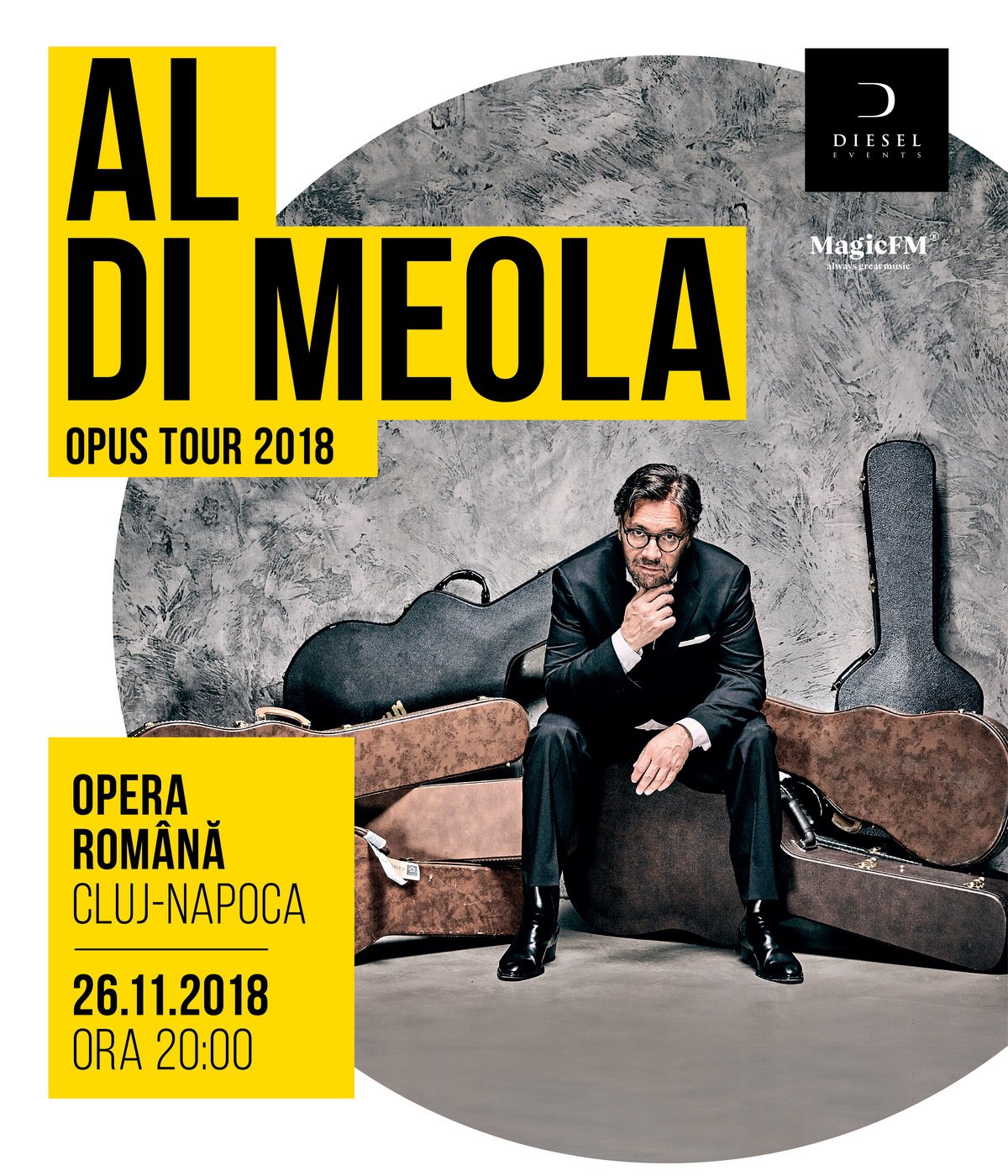 Al Di Meola revine în Cluj-Napoca într-un concert extraordinar de lansare al noului său album – Opus
